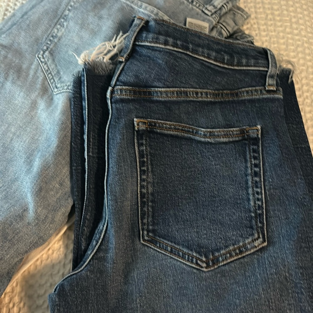 High-rise wide leg crop